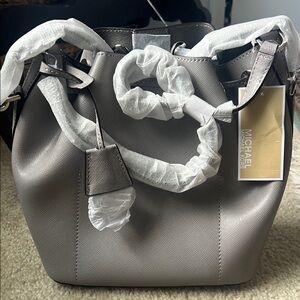 Michael Kors Gray Bucket Bag